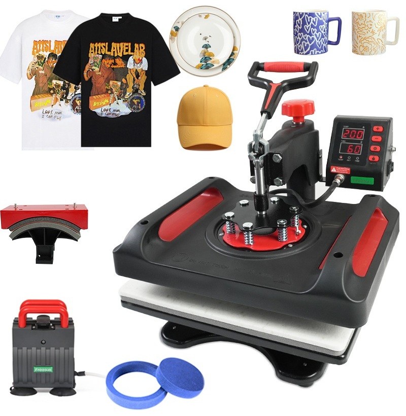 5 en 1 Combo Heat Press Machine Cap Sublimation machine P8001-5